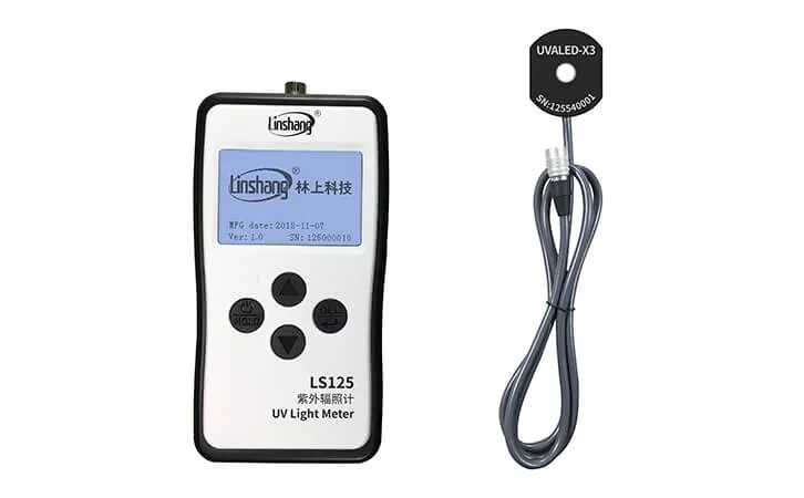 Измеритель ультрафиолетового излучения Linshang LS125 + зонд UVALED-X3